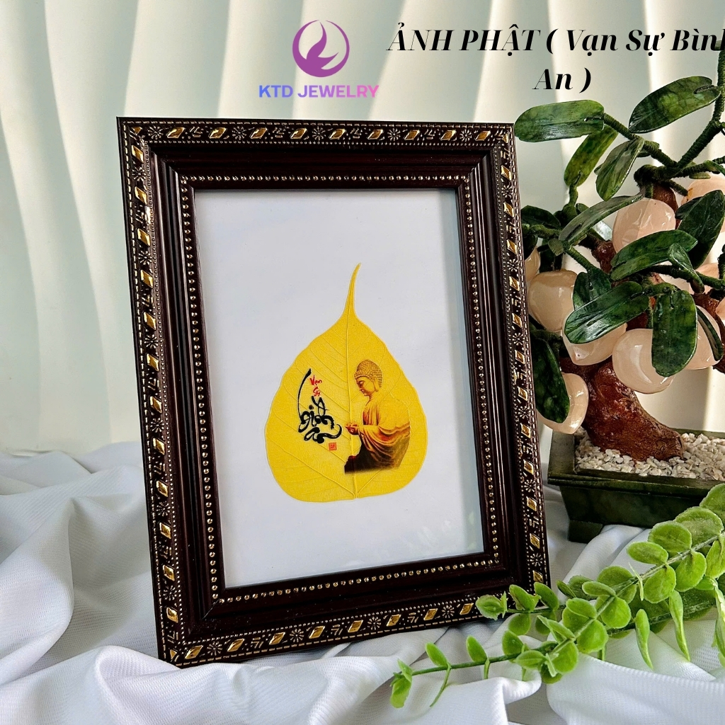 Tranh lá bồ đề hình phật